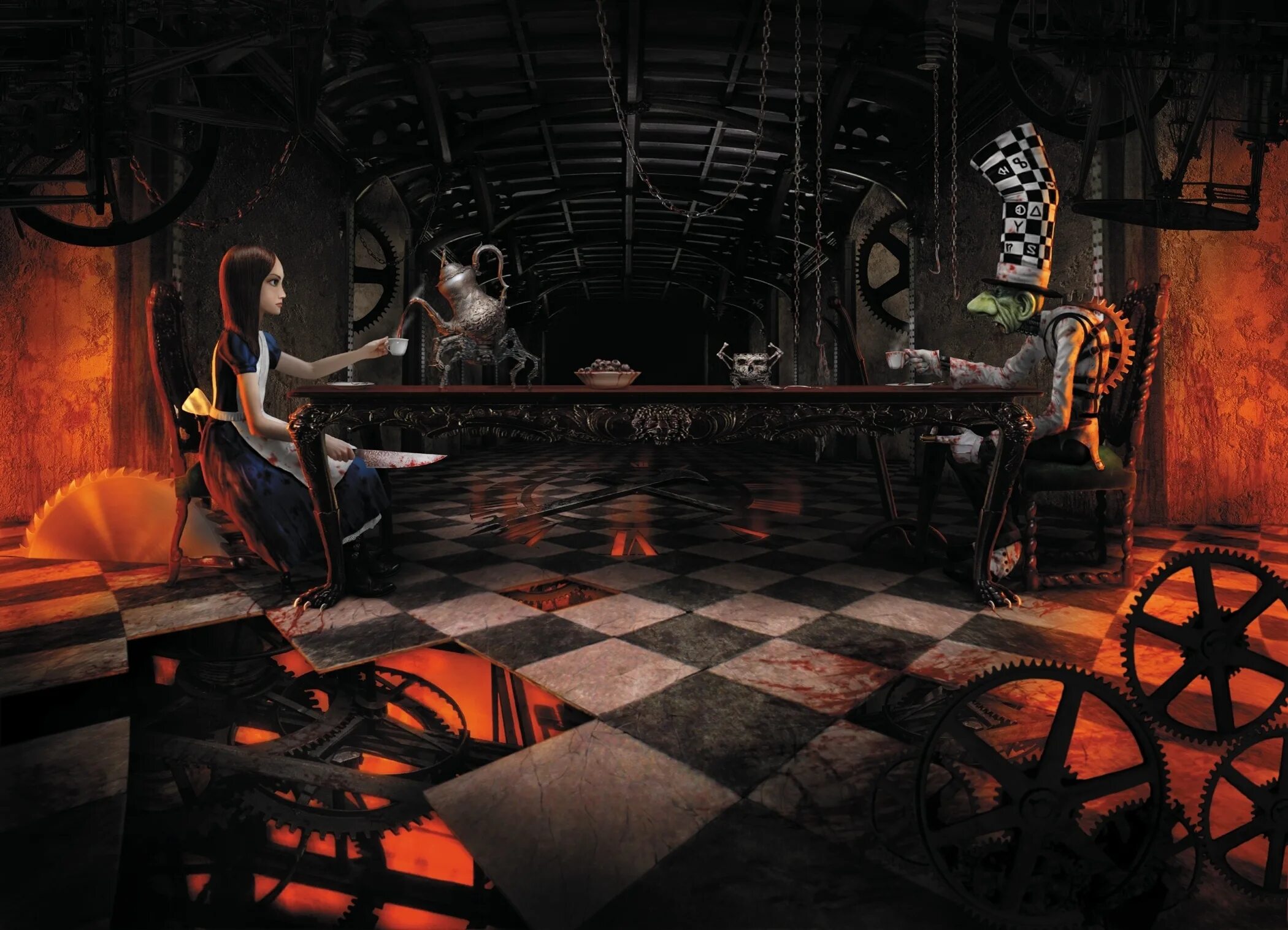 Алиса American MCGEE Madness Returns. Алиса Америкэн МАКГИ арт. Alice Madness Returns владения Шляпника. Alice American MCGEE Шляпник. Безумные обои