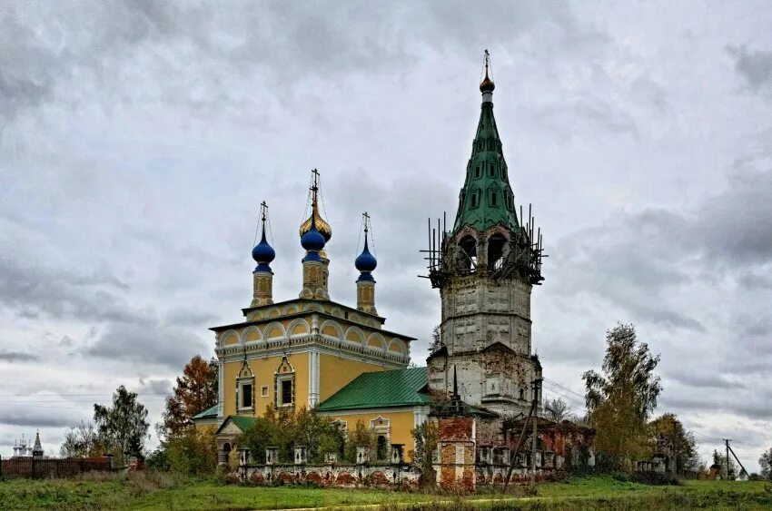 Горицы. Дунилово храм преображения господня. Вознесенская церковь. Дунилово ивановская область. Горицы.