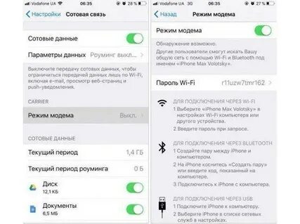 Режим модема на ipad