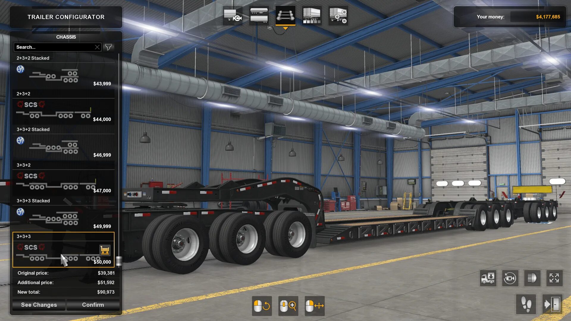 Последняя версия атс. Прицепы Lowboy для ATS. Stacked SCS Lowboy Trailers мод для ATS1.43.X. Американ трак симулятор прицепы. Aмерикан трак симулятор низкорамный прицеп.