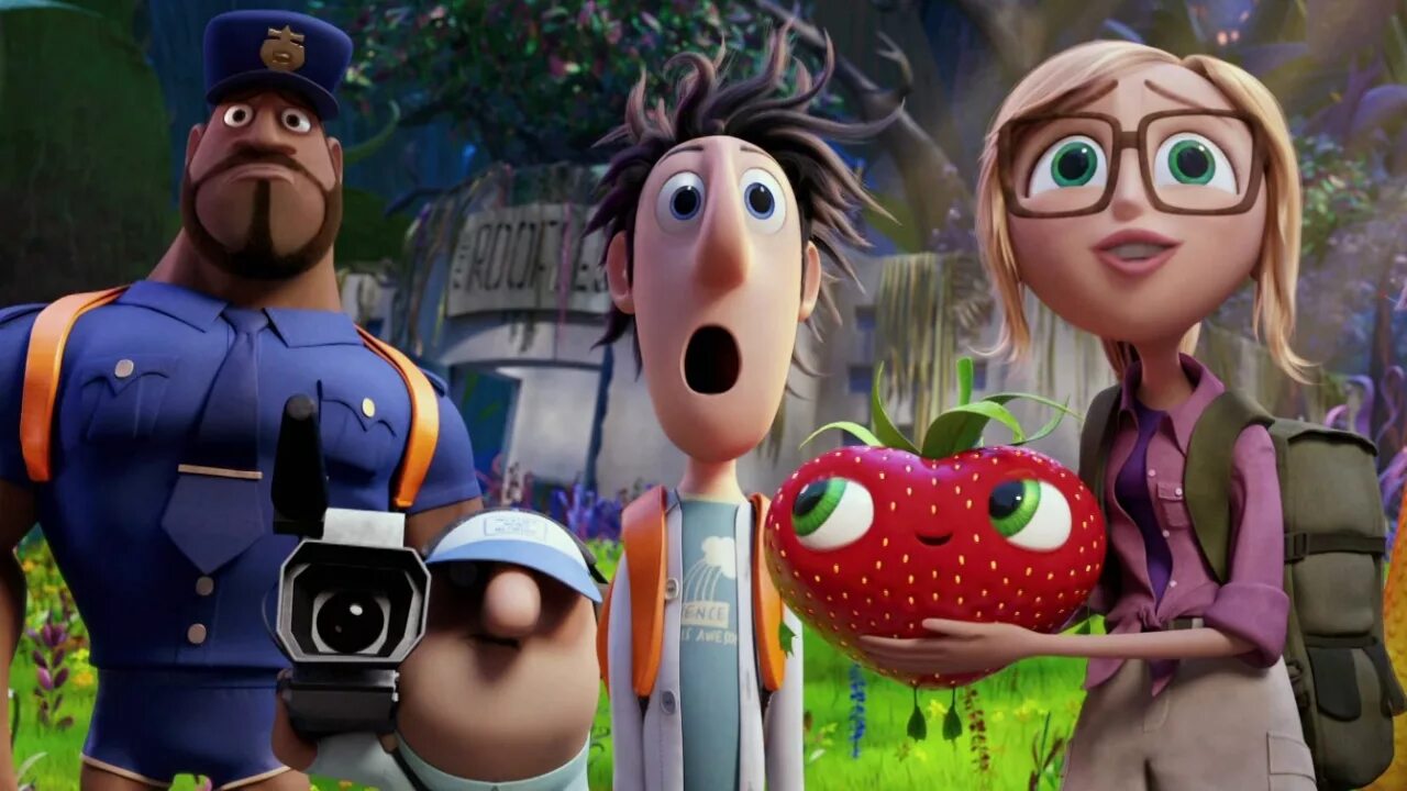 Флинт облачно возможны осадки. Облачно 2 месть ГМО Флинт Локвуд. Cloudy with a chance of Meatballs 2 (2013). Флинт Локвуд месть ГМО.