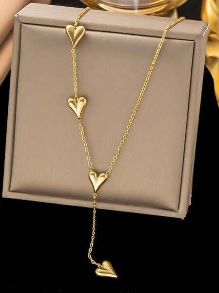 Collier cœur doré élégant