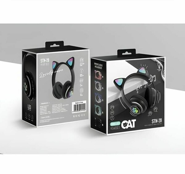 Casque sans fil oreilles de chat