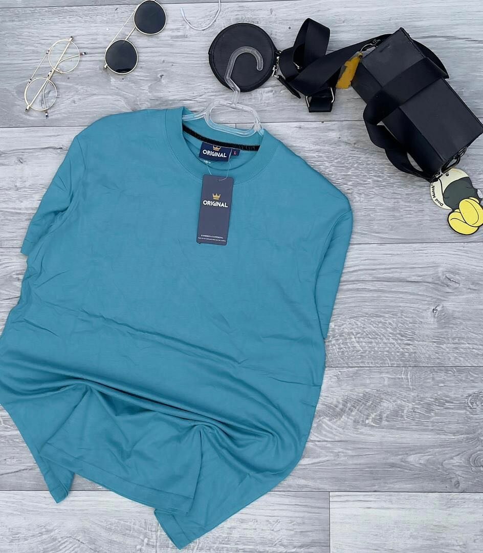 T-shirt de coton couleur unique