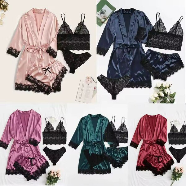 Ensemble Lingerie Satin Dentelle