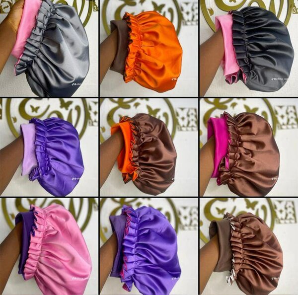 Bonnets en satin pour cheveux