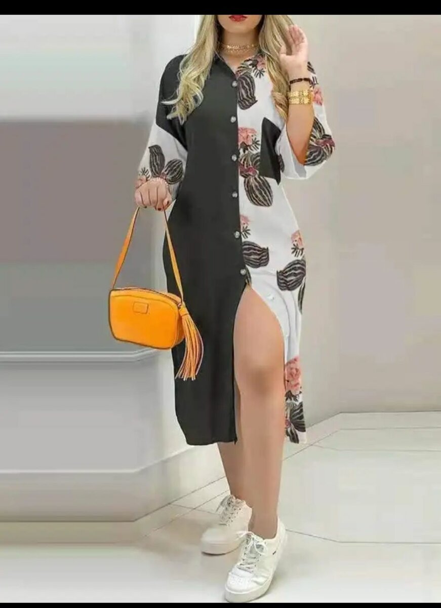 Robe chemise imprimée élégante