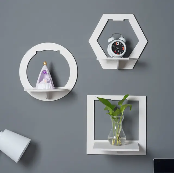 3 set floating wall shelves