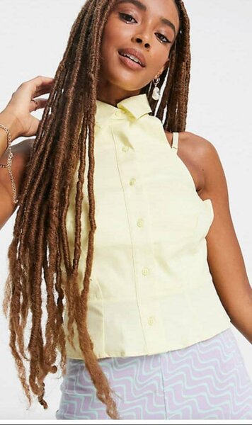 Yellow backless top