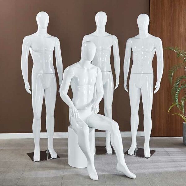 White and Gold Men Mannequins