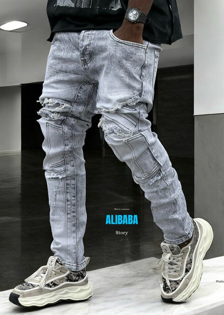 Jean cargo tendance décontracté