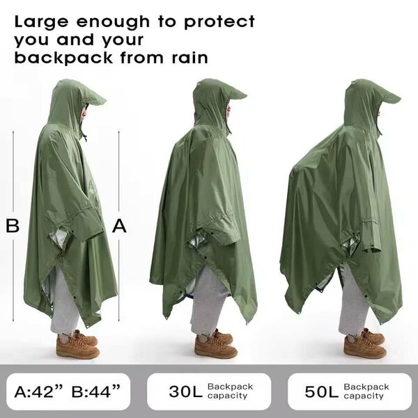 Imperméable unisexe durable