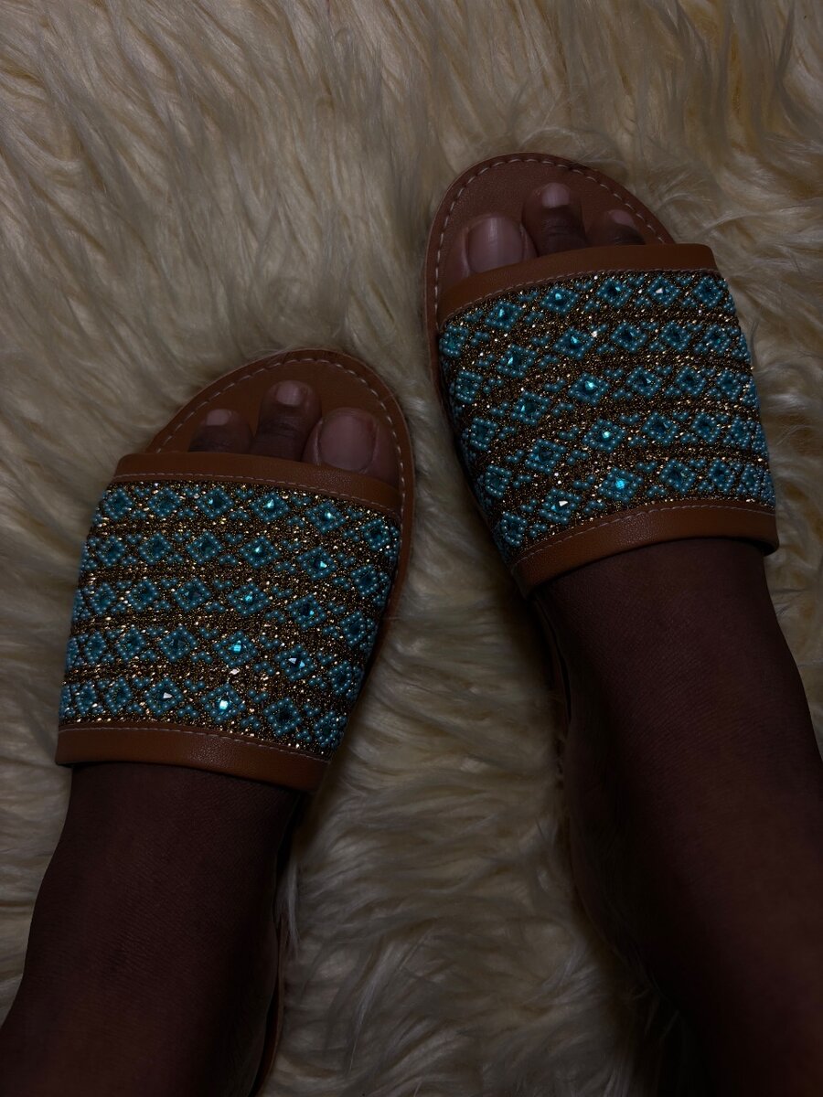 Sandales perlée sénégalaise