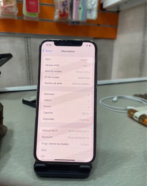 iPhone 12 Pro 128 Go Argent