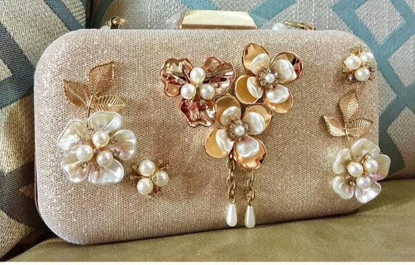 Gold ladies clutch