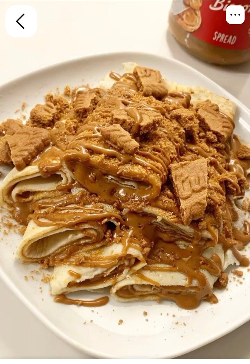 crêpes garnie au spéculos