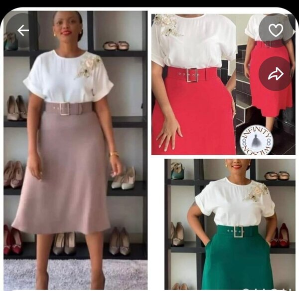 Top and skirt