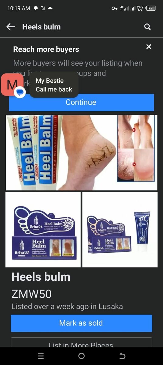 Heel bulm
