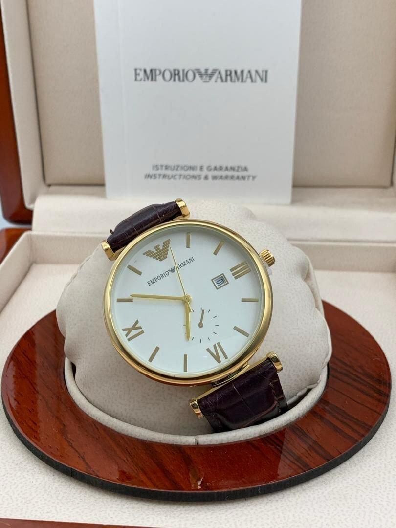 EMPORIO ARMANI LEATHER WATCH
