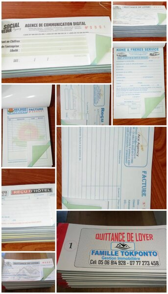 CONFECTION DE CARNETS DE REÇUS...