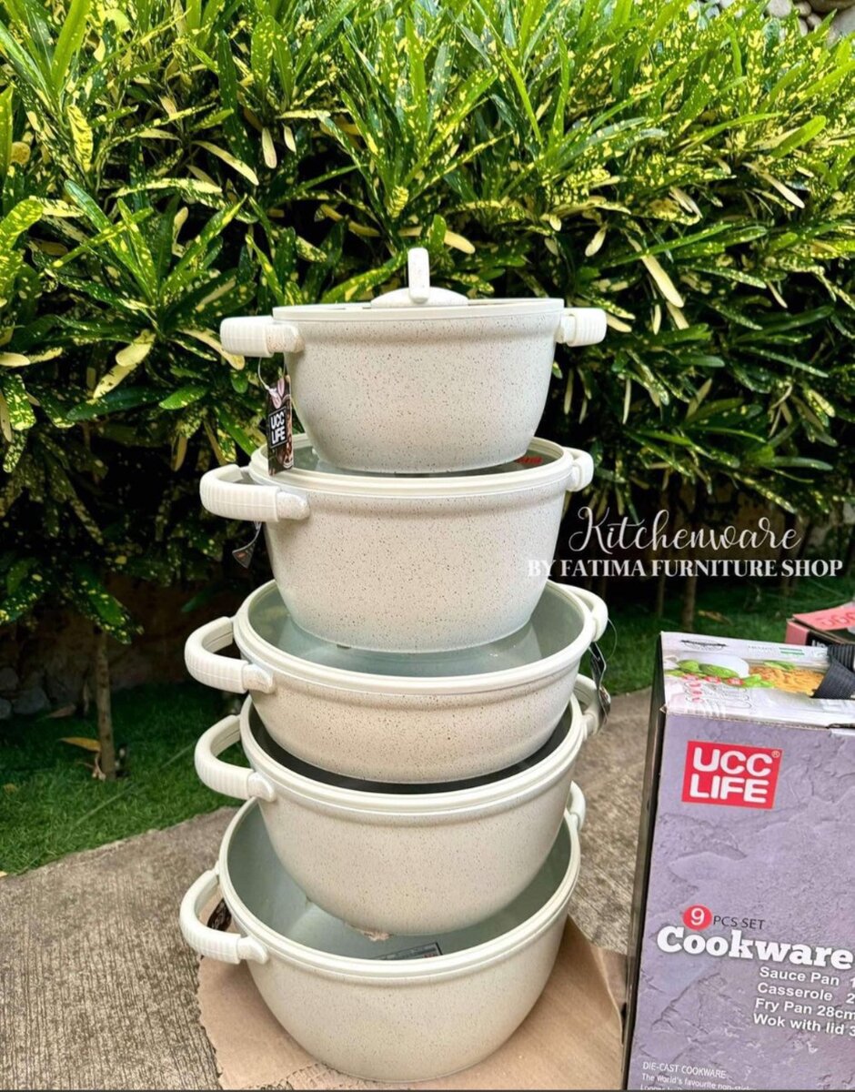 10pcs. UCC Life Granite Nonstick cookware set