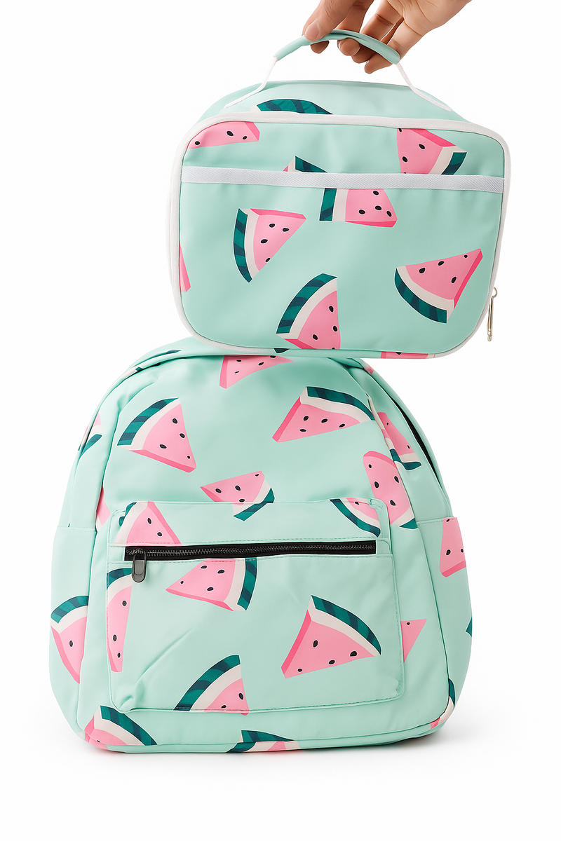 Sac à dos et lunchbox pastèque