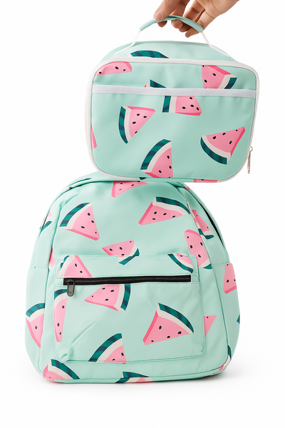 Sac à dos et lunchbox pastèque