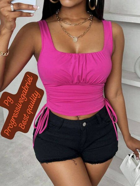 Solid crop tops