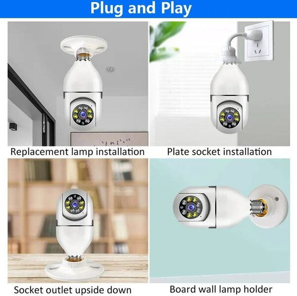 Caméra de surveillance rotative avec détection de Mouvement