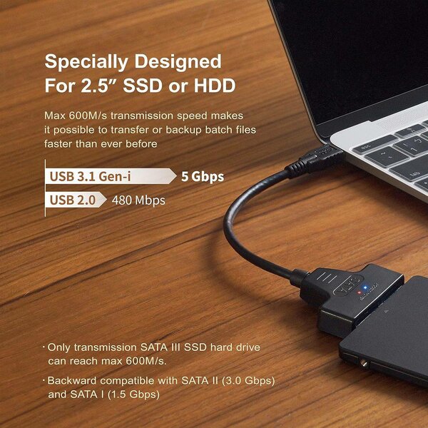 Adaptateur SATA à USB 3.1