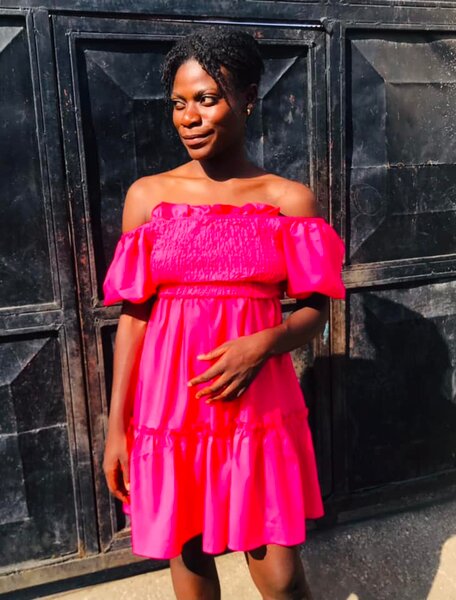 pink dress
