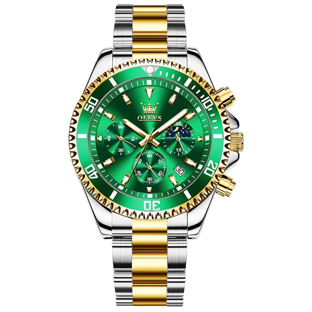 Montre homme élégante bi-couleur