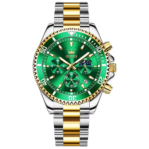 Montre homme élégante bi-couleur