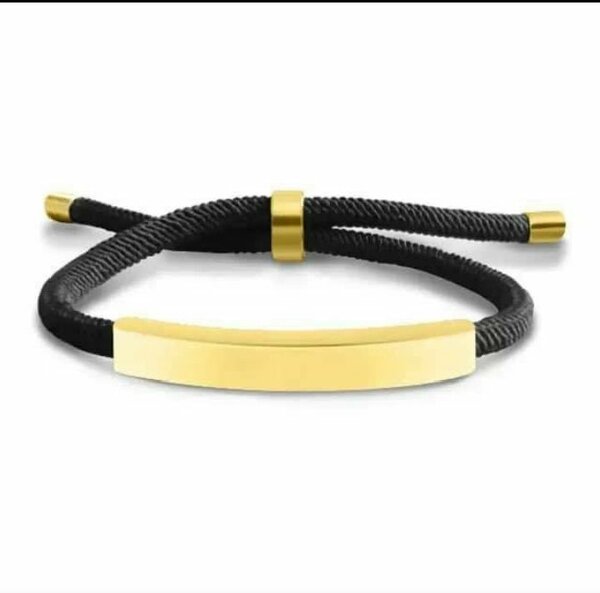 Bracelet en corde et plaqué or
