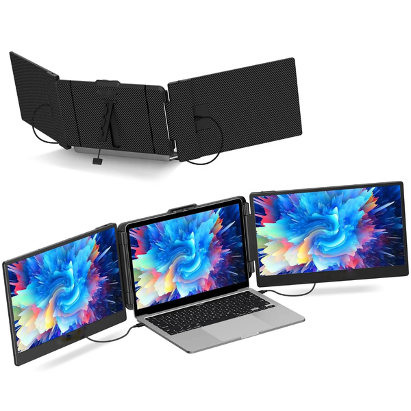 Écran triple portable pour ordinateur