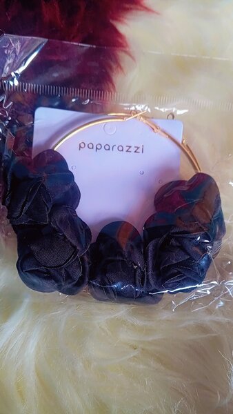 Boucles d'oreilles florales en tissu