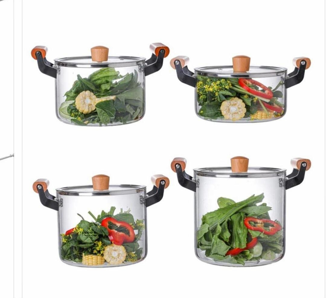 Glass cooking pot