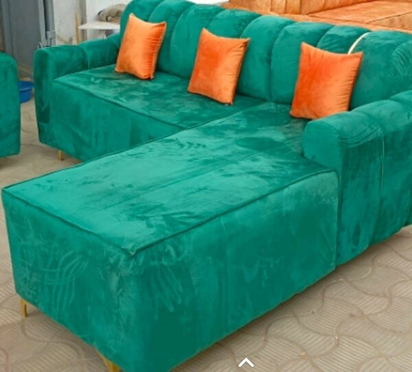 Canapé d'angle moderne en velours confortable