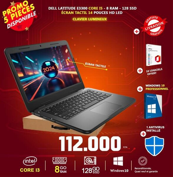 Dell écran tactile core i3