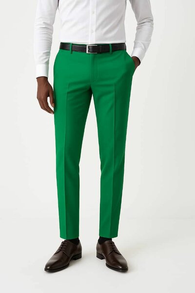Pantalon vert élégant homme