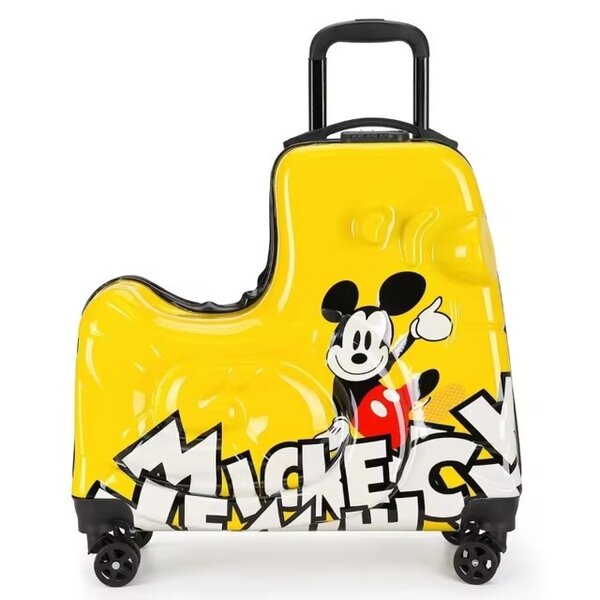 Kids ride on suitcase