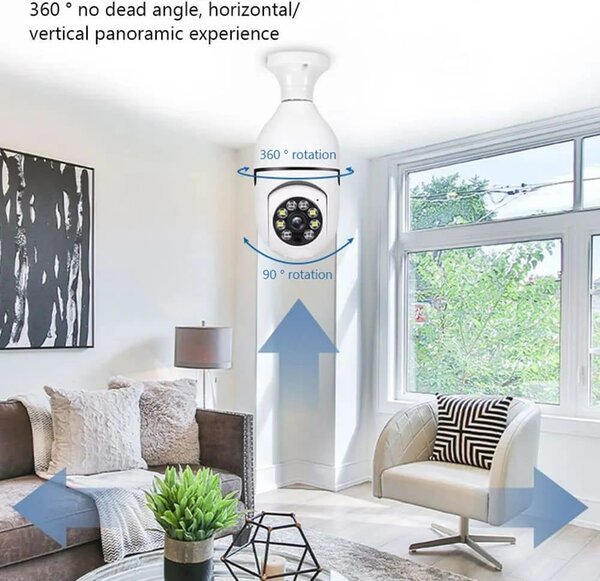Caméra de surveillance rotative avec détection de Mouvement