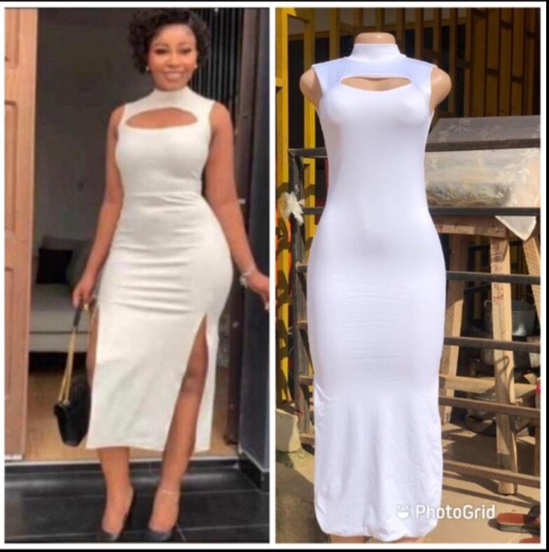 Robe Blanche Asymétrique Élégante