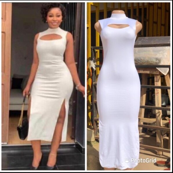 Robe Blanche Asymétrique Élégante