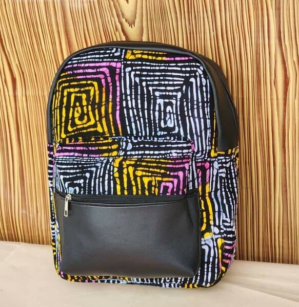 Sac à dos en pagne