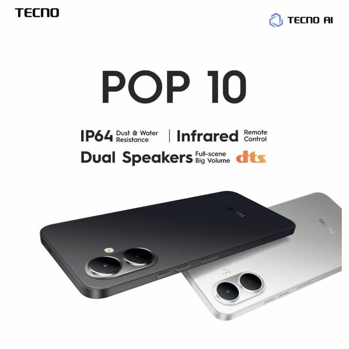 Tecno POP 10 -64gb 3+3ram