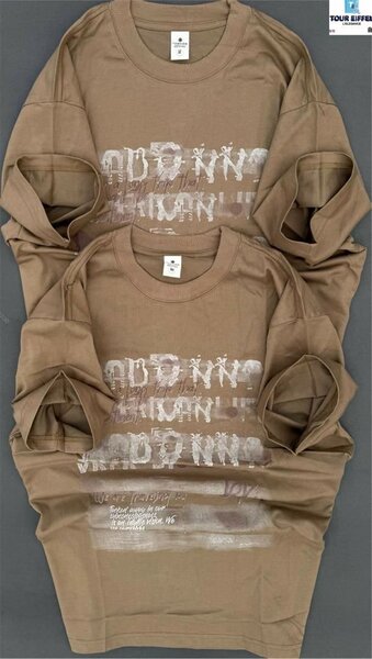 T-shirt unisexe marron imprimé