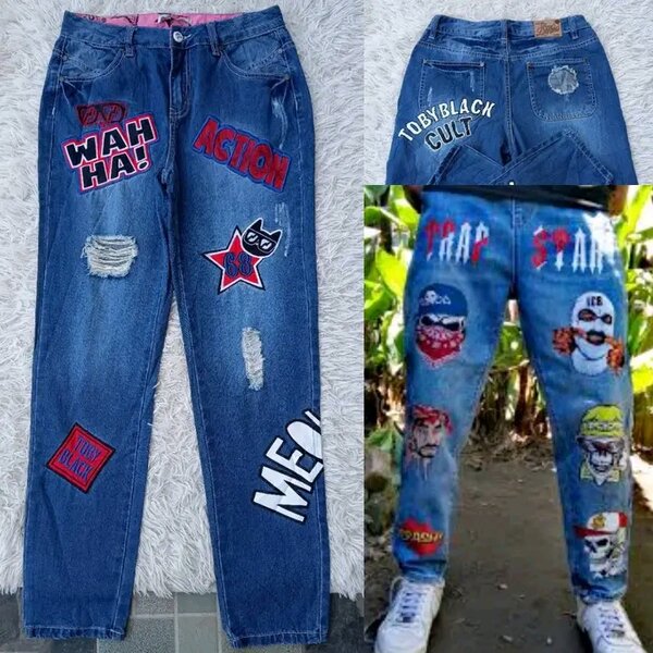 Jeans décontractés imprimés
