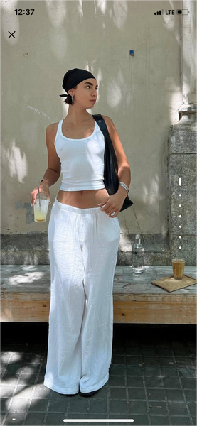 Pantalon Blanc Large Confort