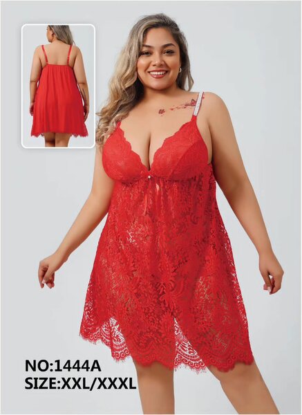 Nuisette Dentelle Rouge XXL/XXXL